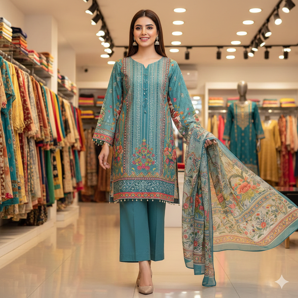 WOMEN'S UNSTICHED 3PC SUMMER ARRIVALS