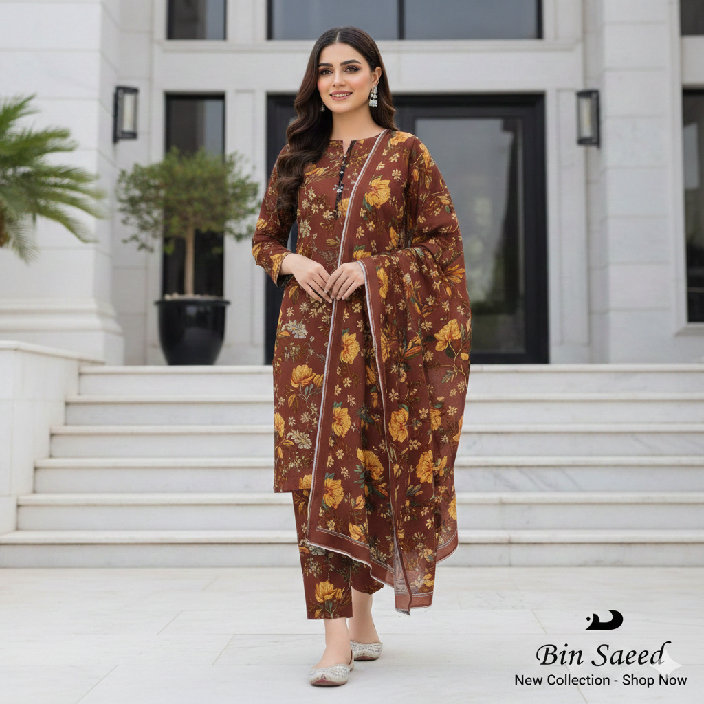 Karandi Unstiched 3-Pc Printed Winter Collection 2026