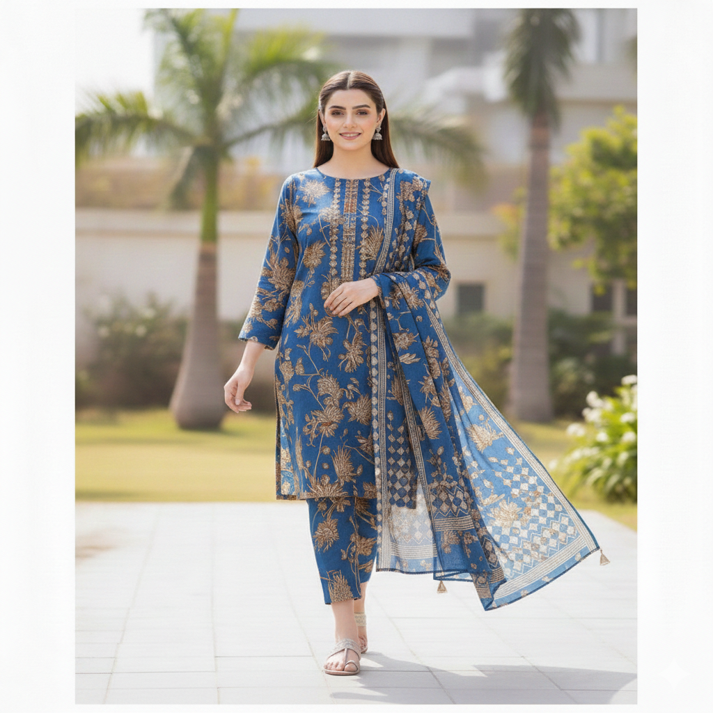 Karandi Unstiched 3-Pc Printed Winter Collection 2026