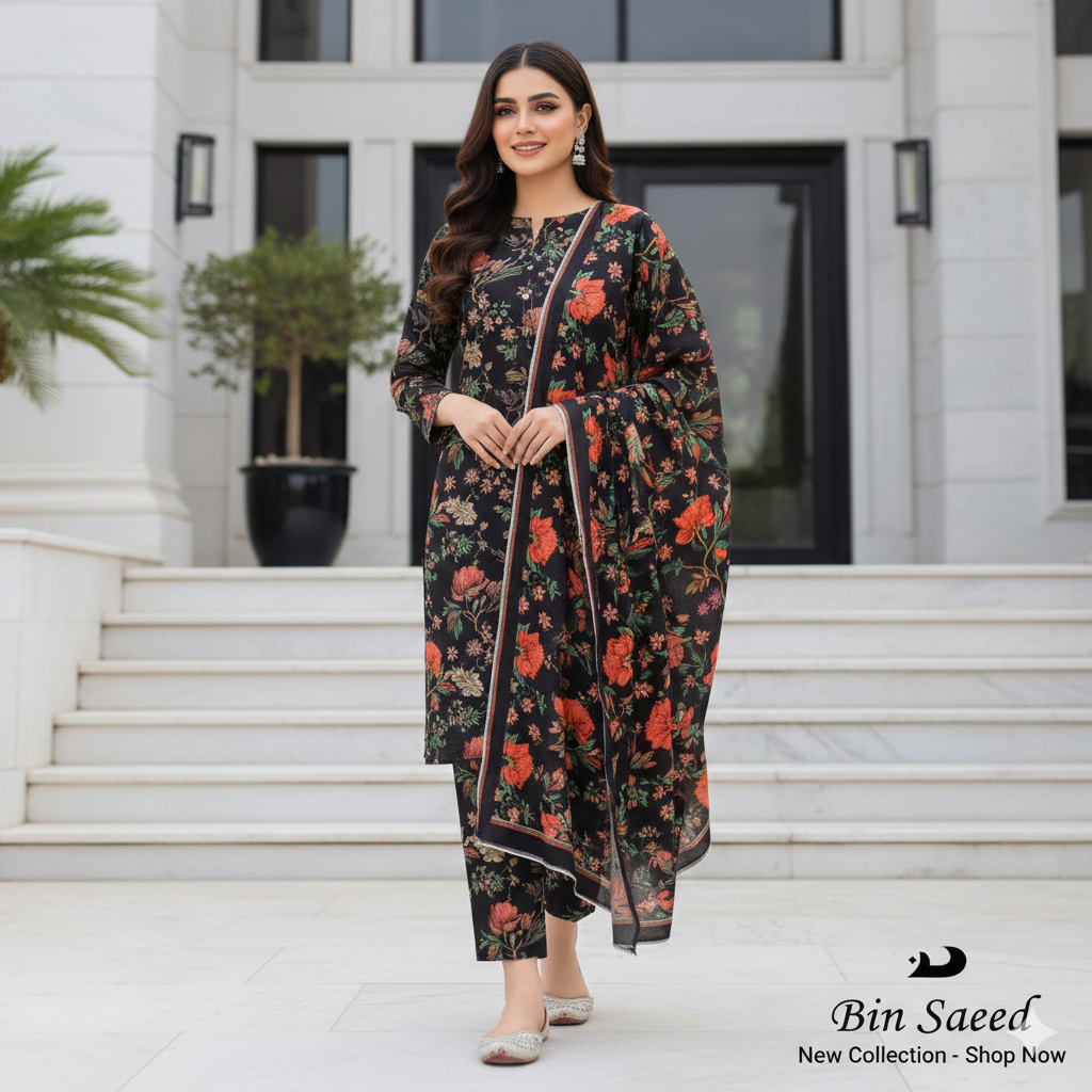 Karandi Unstiched 3-Pc Printed Winter Collection 2026