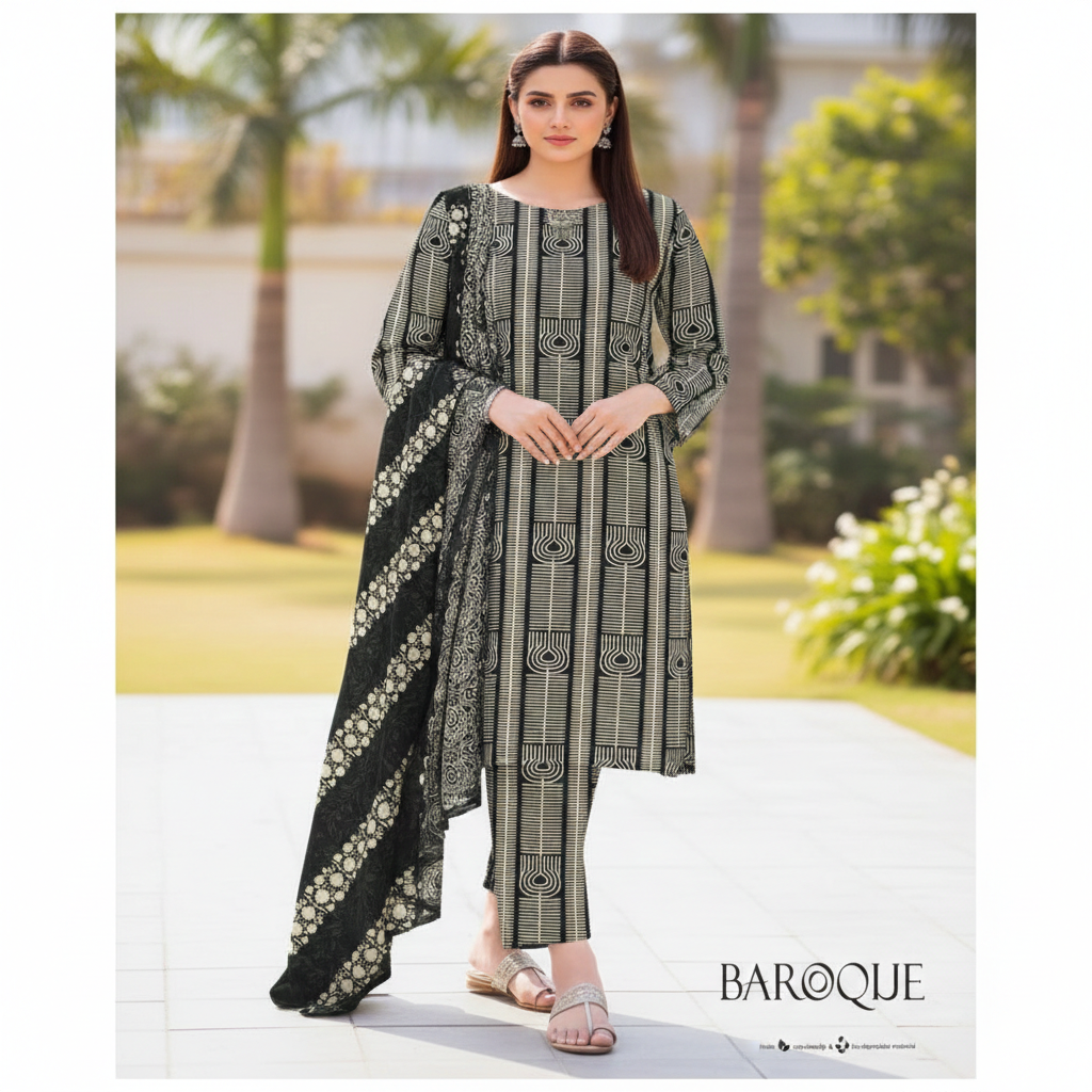 Karandi Unstiched 3-Pc Printed Winter Collection 2026