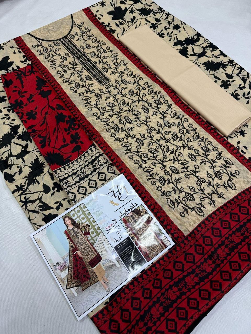 Summer 2026 Unstitched Lawn Collection | Sequence Embroidered 3-Piece Suits