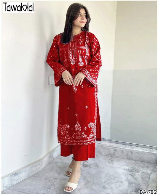 Tawakal Embroidered 2-Piece Lawn Suit – 90/70 Premium Unstitched